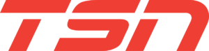 Red TSN logo with bold, modern lettering on a transparent background.