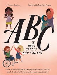 ABC of Body Safety and Consent book cover with diverse children and families illustrated.